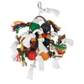 Living World Large Wood Rope and Leather Tamborine with Wood Balls Bird Toy