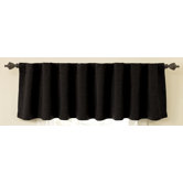 Room Darkening Backtab Window Valance in Black