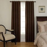 Room Darkening Window Panel in Chocolate