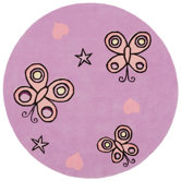 Playful Butterfly Kisses Kids Rug