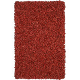 Pelle Leather Red Rug