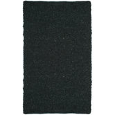 Pelle Short Leather Black Rug
