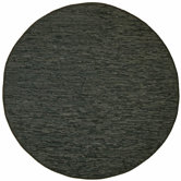 Matador Black Leather Chindi Rug