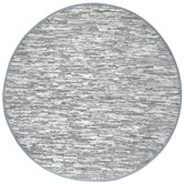 Matador White Leather Chindi Rug
