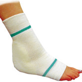 Universal Heel and Elbow Protector in White / Green (Pair)