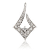 Silver-Tone Cubic Zirconia Fashion Pendant