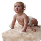 Sheepskin Unshorn Lambskin Solid Kids Rug
