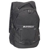 19" Sporty Backpack with Side Mesh Pocket in Black