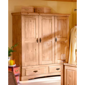 Kleiderschrank 3-t&uuml;rig "Mexican antik" in Antik gewachst