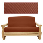 Elegant Ribbed Brick Futon Cover