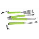 3-tlg. Grillbesteck-Set "Mini BBQ Tool Set" in Gr&uuml;n