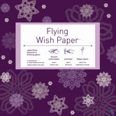 Fliegendes Wunschpapier "Flying Wish Paper&reg;" in Purple mit Schneeflocken-Dekor