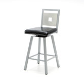 Jackson 26" Swivel Stool with Stainless Steel Backrest
