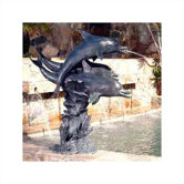 3 Dolphins on Coral Fountain