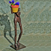 Garden Man Shoulder Garden Statue