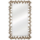 Traditional Beveled Mirror in Distressed Antique Silver