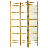Rice Paper Bamboo Shoji Room Divider