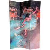 6Feet Tall Double Sided Works of Degas Canvas Room Divider