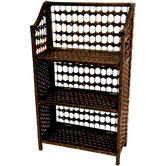 33" Natural Fiber Shelving Unit in Mocha