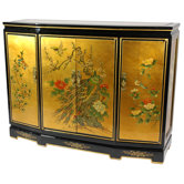 Gold Leaf Slant Front Cabinet