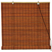 Burnt Bamboo Roll Up Blinds in Brown