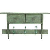 Distressed Green Coat Hanger