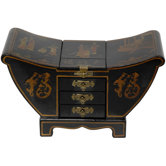Crescent Jewelry Box with Mirror