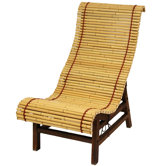 Curved Japanese Bamboo Lounge Chair