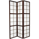 Mado Traditional Asian Room Divider in Walnut