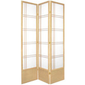 78" Double Cross Design Room Divider in Natural