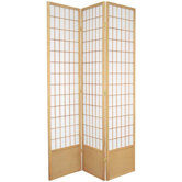 78" Window Pane Decorative Room Divider in Natural