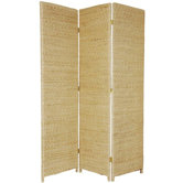 Rush Grass Woven Room Divider in Natural
