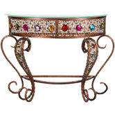 Bejeweled Crescent End Table
