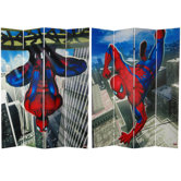 Tall Double Sided Spider-Man Wall Crawler Canvas Room Divider