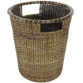 Rattan Desk Wastebasket
