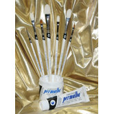Permalba&reg; Oil Brush White Bristle  & Pure Red Sable Perfect FILBERT� Set of (7)