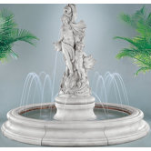 Pooled Cast Stone Venus with Dolphins in Toscana Pool Fountain