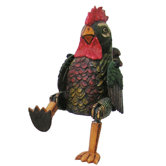 Lucky Textured Rooster Ornament