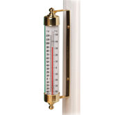 Vermont Outdoor Thermometer in Brass