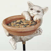 Kitten Bird Stake Feeder