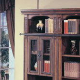 DaVinci 32" Glass Bookcase Top in Dark Chestnut