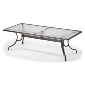 92'' Rectangle Glass Top Dining Height Table