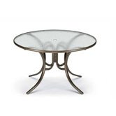 Round Dining Height Glass Table