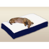 Rectangular Pet Bed with Sherpa Top