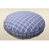 Round Pet Bed in Plaid