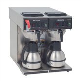 CWTF Twin TC Automatic Thermal Carafe Brewer with Hot Water Faucet