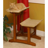 Craftsman Series Double Seat Wooden Cat Perch