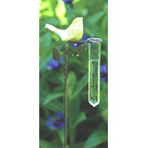 Ceramic Yellow Bird Rain Gauge