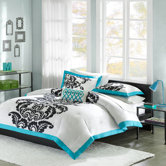Florentine Teal Modern Comforter Set