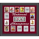 Alabama Crimson Tide 15-Time National Champions Framed Collage